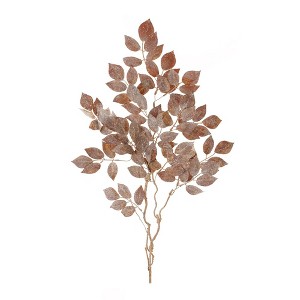 Melrose Glittered Leaf Spray (Set of 2) - 1 of 3