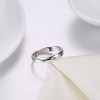 3mm Wedding Band for Women or Men Solitaire CZ Sterling Silver Ginger Lyne Collection - 3 of 4