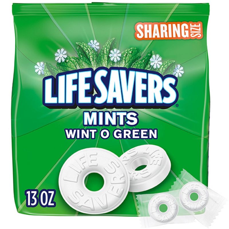 Life Savers Wint-O-Green Breath Mints Hard Candy, Sharing Size - 13oz, 1 of 10