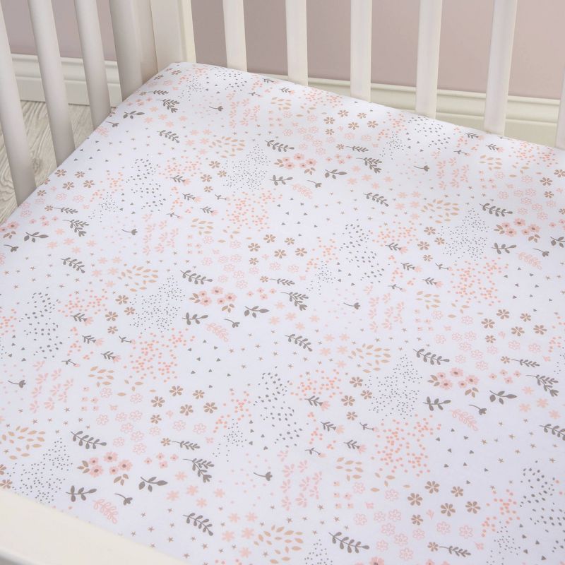 Trend Lab Fitted Crib Sheet - Blush Floral, 4 of 6