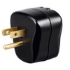 Monoprice 1 Outlet Portable Mini Power Surge Protector Wall Tap - Black | UL Rated 540 Joules With Grounded And Protected Light Indicator - 2 of 4