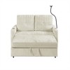 NicBex Modern Pull Out Sofa Bed Convertible Sofa Couch with Adjustable Back, Charging Ports and Cup Holders for Living Room - 4 of 4