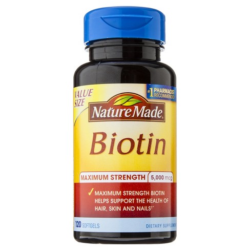 Nature Made Biotin Dietary Supplement Softgels - 120ct : Target