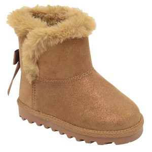 BEARPAW Toddler Julia Suede Boots with Faux-Fur - 1 of 4