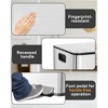 Stainless Steel Trash Can with Three Compartments, Pedal Operation, and Lids for Recycling in Home, Office, Restaurant, School - 3 of 4