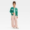 Girls' Hello Kitty Varsity Jacket - Green - 4 of 4