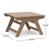 Kumasinova 12.5" Foldable Outdoor Side Table with Premium Acacia Wood Frame,Slatted Patio End Table for Poolside,Porch&Garden,Versatile Decor Piece - 2 of 4