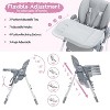 Nasitip Baby High Chair with Adjustable Seat & Removable Tray, Foldable Infant Highchair for Toddlers, Dark Grey/Lilac - 4 of 4