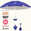 Anchor Works: Classic Beach Umbrella & AnchorONE Kit – Deep Ocean Blue - 7.5ft - 3 of 4