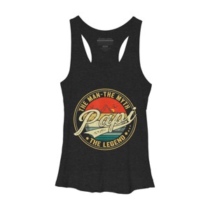 Women's Design By Humans Vintage Sunset Papi, The Man, Myth, Legend By COVI Racerback Tank Top - 1 of 2