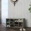 KTMBDW Shoe Bench, Storage Bench with Small Drawer, Entryway Bench with 9 Compartments, for Bedroom, Gray - 4 of 4