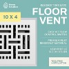 Home Intuition Basketweave Floor Vent Cover 4X10 Inch Floor Register with Mesh Cover Trap Heat and Air Walkable Metal Floor Vent for HVAC Duct, White - 3 of 4