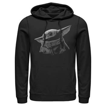 Men's Star Wars The Mandalorian The Child Shadow Pull Over Hoodie