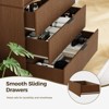ChicFurnit Decorative Storage Cabinet Fluted Panel Design with Sliding Drawers for Modern Home Organization, Walnut, 31.5"*15.7"*71" - 3 of 4