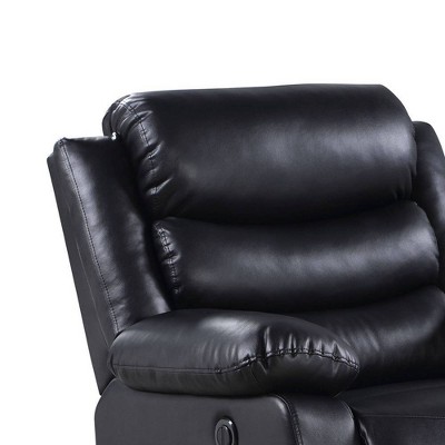 Black Faux Leather Lift Recliner with Manufactured Wood Frame