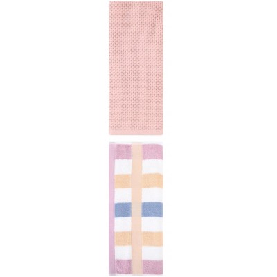 REGALWOVEN Cotton Soft Absorbent Bathroom Hand Towel for Kitchen Hotel and Spa 13" x 30"/13" x 29" 2 Pcs