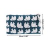 Unique Bargains Women's Polar Bears Large Cosmetic Bag Blue White 1 Pc - 2 of 3