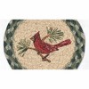 Earth Rugs Cardinal Red Bird Round Coaster – Handcrafted Braided 7" Table Protector - 2 of 3