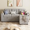 Garvee Sofa Bed- 2 in 1 Pull Out Couch Bed with Storage Space and Arms, L-Shaped Sofa Couch Bed,1 USB-A, 1 Type-C, for Living Room Black - 2 of 4