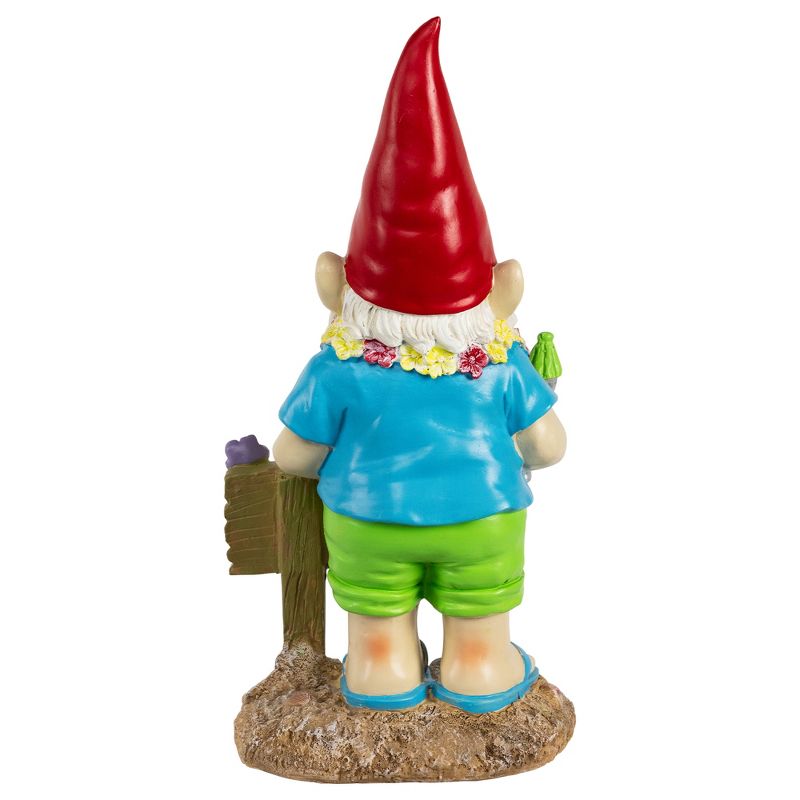 Northlight 16" Summer Time "Welcome" Gnome Outdoor Garden Statue, 5 of 6