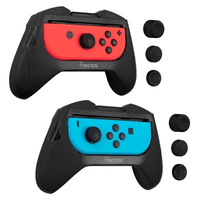 Insten 2 Pack Controller Grips Compatible With Nintendo Switch Joy Con Controllers Red Black Blue Black Target
