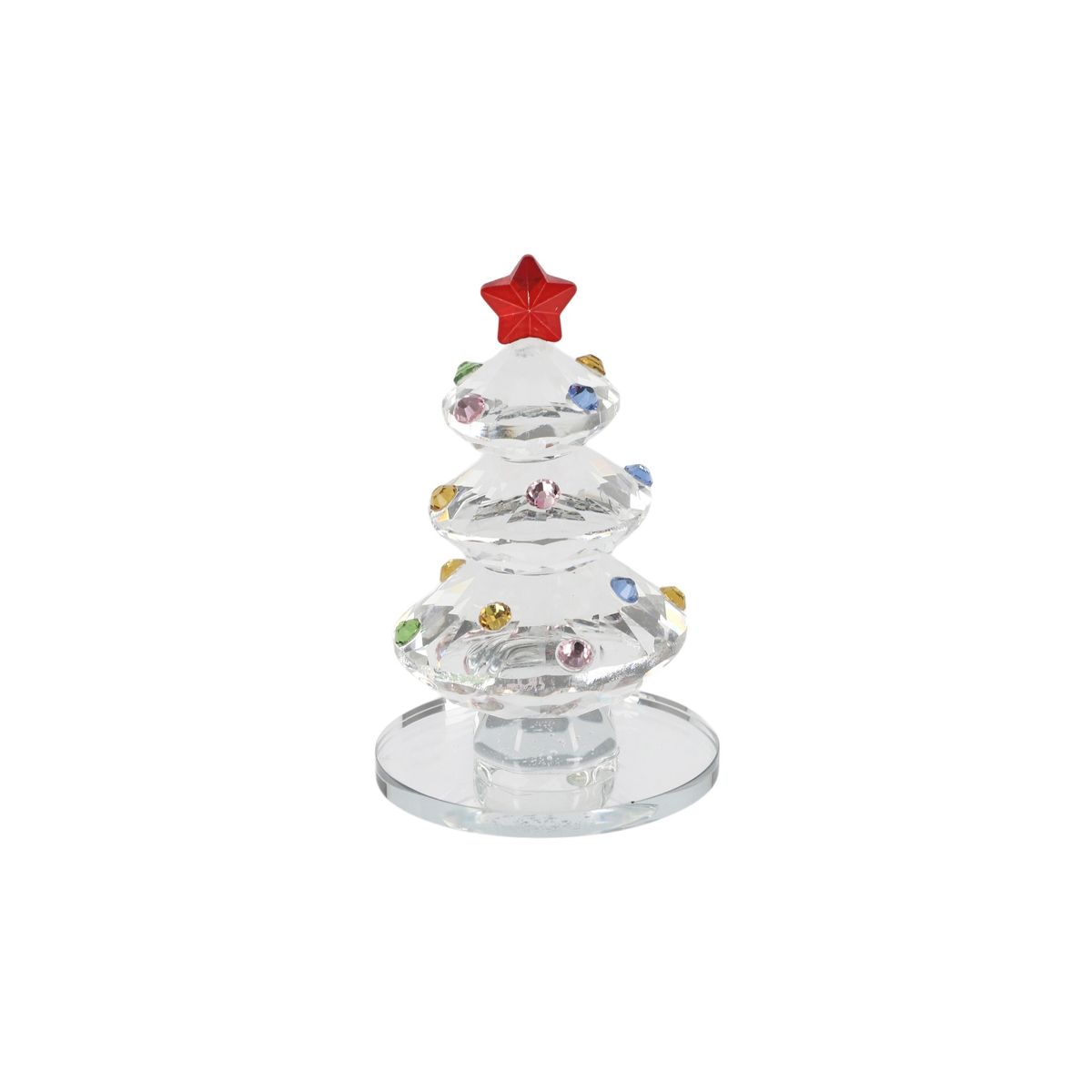 Saro Lifestyle Crystal Christmas Tree Figurine - Decorative Holiday Tabletop Accent with Gem Detail - thumbnail 2