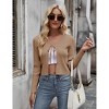 Womens Tie Front Cardigans Knit Shrug Summer Sweaters Crop Cardigan - 3 of 4