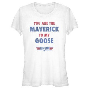 Juniors Womens Top Gun You Are the Maverick to My Goose T-Shirt - 1 of 4