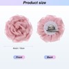 Unique Bargains Handmade Dainty Satin Fabric Big Peony Rose Flower Brooches Hair Clips 1 Pc - 3 of 4