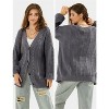 EXLURA Womens 2025 Oversized Cardigan Sweaters Fall Winter Lightweight Soft Knit Cardigan Open Front Button Outwear Coats - 4 of 4