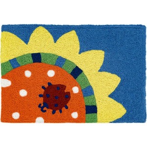 Jellybean Flower Lady 20"x30" Indoor/Outdoor Doormat – Vibrant Floral Design for Any Entryway - 1 of 3