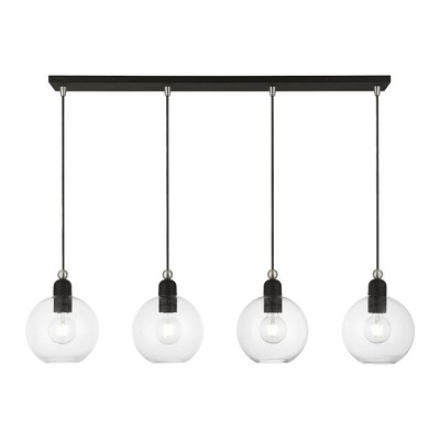 Livex Lighting Downtown 4 - Light Chandelier in  Black/Brushed Nickel