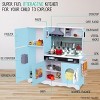 Lil' Jumbl Large Kids Kitchen Set, Wooden Pretend Play Kitchen with Icemaker, Microwave & More - 2 of 4