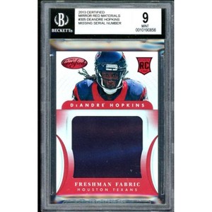 DeAndre Hopkins Rookie Card 2013 Panini Certified Mirror Red Materials #305 BGS 9 - 1 of 2