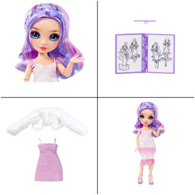 Rainbow High Fantastic Fashion Violet Willow 11&#34; Fashion Doll w/ Playset