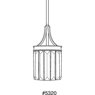 Silver Ridge Mini Jar Pendant with Prismatic Glass Shade