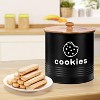 1 Gallon Cookie Jar with Airtight Lid, Iron Cookie Tin with Bamboo Lid Farmhouse Kitchen Decor - 4 of 4