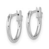 Black Bow Jewelry 11mm Children's Hinged Post Hoop Earrings in 14k White Gold - 2 of 4