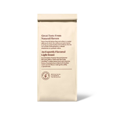 Naturally Flavored Toasted Almond Caramel Light Roast Ground Coffee - 12oz - Good & Gather™