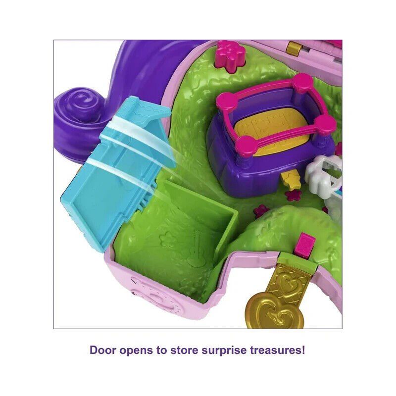 Polly Pocket 2-in-1 Unicorn Party Travel Toy, Large Compact with 2 Dolls & 25 Surprise Accessories, 5 of 7