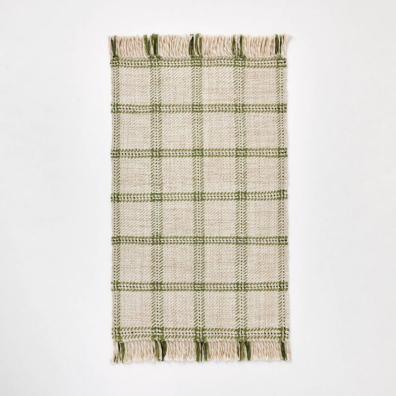 2'1"x3'2" Indoor/Outdoor Plaid Accent Rug - Threshold™ designed with Studio McGee™, 1 of 8