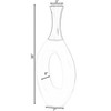 Uniquewise Decorative White Ceramic Floor Flower Vase with Black Neck, 36 Inch Tall for Living Room, Entryway, Dining Room, Modern Home Decor - 2 of 4