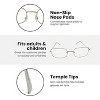 4E's Novelty Old Person Costume Glasses for Kids Adults Gold Rectangular Fake Eyeglasses Old Lady Glasses for 100th Day of School Costume Dress Up - 2 of 4