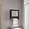 SEVOBAL Bathroom Storage Cabinets 19.7 High Mirror Medicine Cabinets with Towel Rack for Bathroom Kitchen, Black, 20.3"*18.4"*2.4" - 4 of 4
