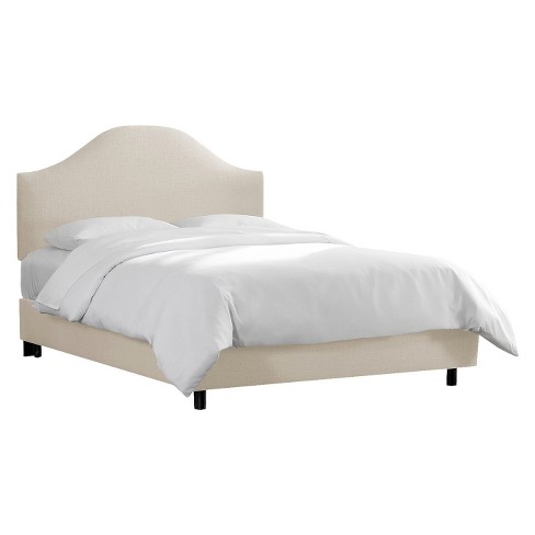 Custom Upholstered Curved Headboard Bed, Custom Upholstered Headboard King