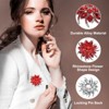 Unique Bargains Women's Rhinestone Flower Brooch Pin - 3 of 4