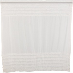 White Ruffled Sheer Petticoat Shower Curtain 72x72 VHC Brands - 1 of 4