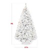 Best Choice Products Pre-Lit White Christmas Pine Tree w/ Flocked Branches, Warm-White Lights - 2 of 4