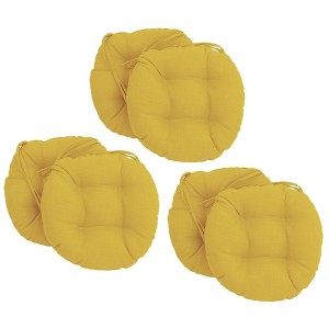 Blazing Needles, 16-inch Spun Polyester Solid Outdoor Round Tufted Chair Cushions (Set of 6) - 1 of 1