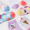Girls' 7pk 'Pineapple' Lightweight Ankle Length Socks - Cat & Jack™ Purple - 3 of 3